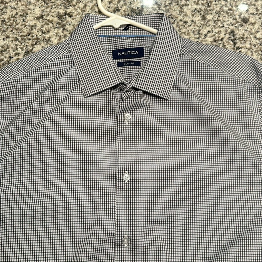 NAUTICAL MENS SLIM FIT DRESS SHIRT